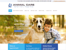 Tablet Screenshot of animalcarevethospital.com